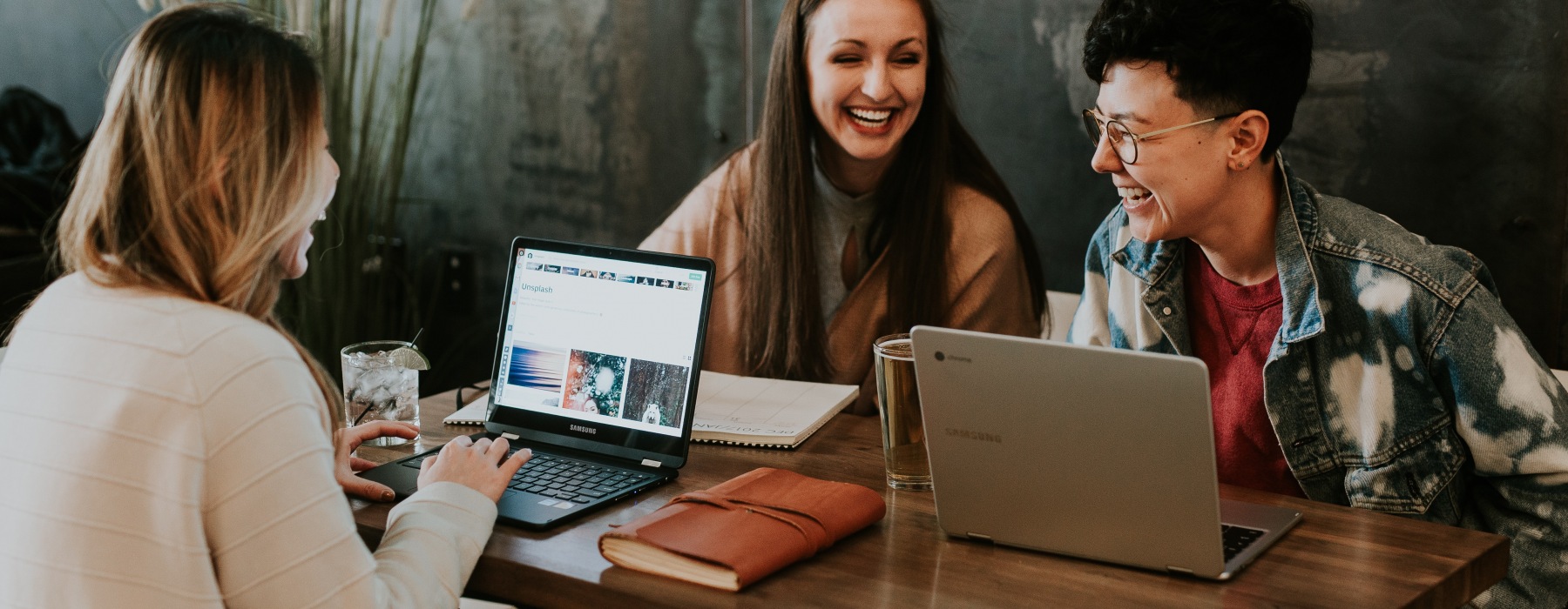lifestyle image of people working together in an retail environment